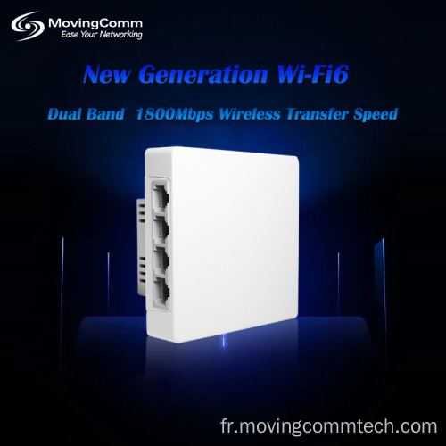 1800 Mbps Dualband WiFi6 Router Gigabit in Wall Wireless AP